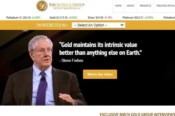 Birch Gold Group - Gold IRA Expertise
